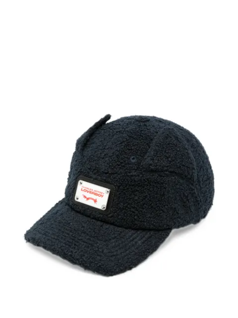 Charles Jeffrey Loverboy ear-detail bouclé baseball cap