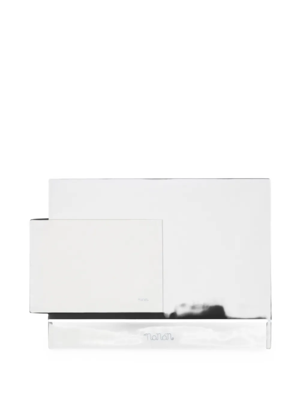 NANAN logo-embroidered piped blanket - Bianco