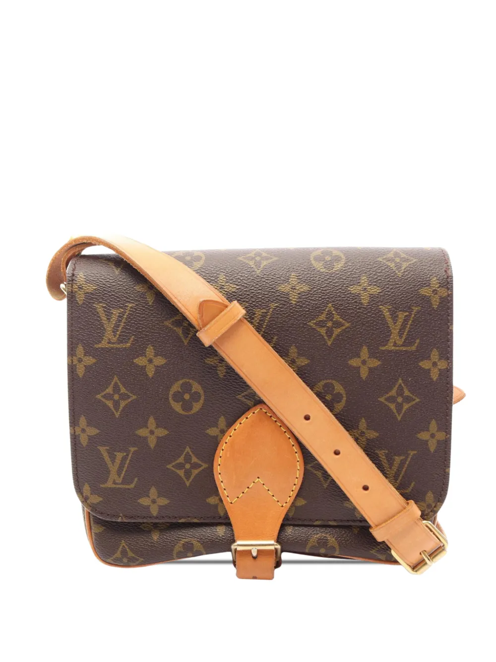 Louis Vuitton Pre-Owned 1982 Monogram Cartouchiere MM crossbody bag - Marrone