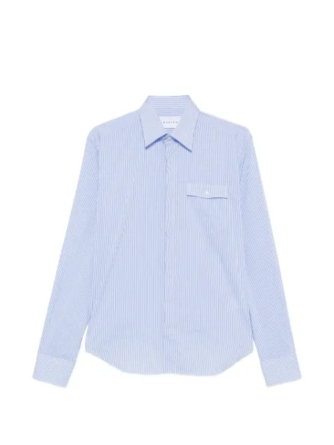 MARSEM vertical-stripe flap-pocket shirt