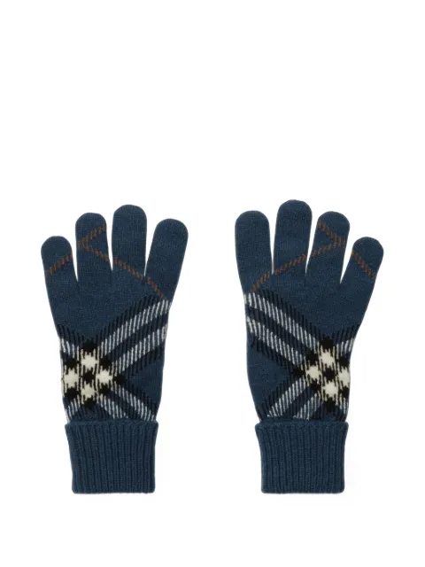 Burberry Check cashmere blend gloves