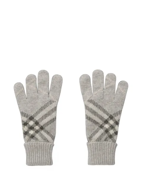 Burberry Check cashmere blend gloves