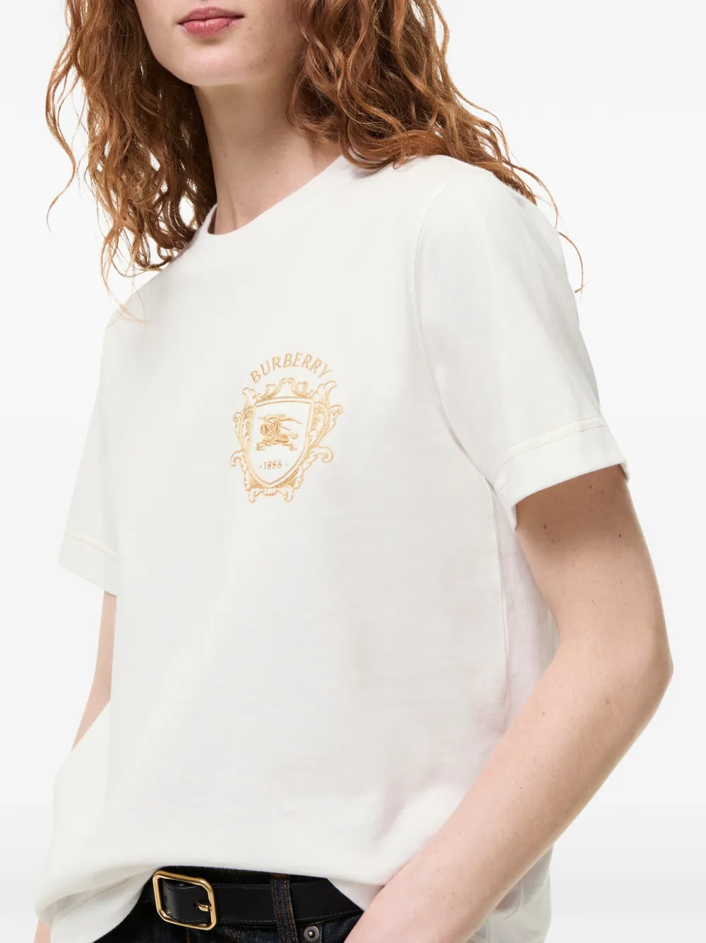 Burberry Knight Crest cotton T-shirt Wit