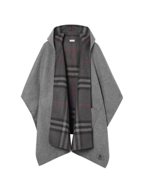Burberry reversible Check cashmere hooded cape