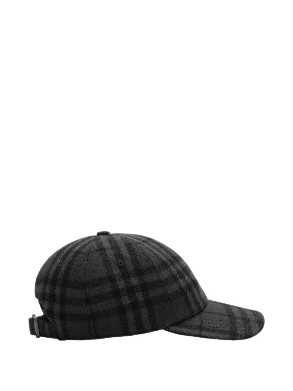 Burberry Check wool baseball cap Grijs
