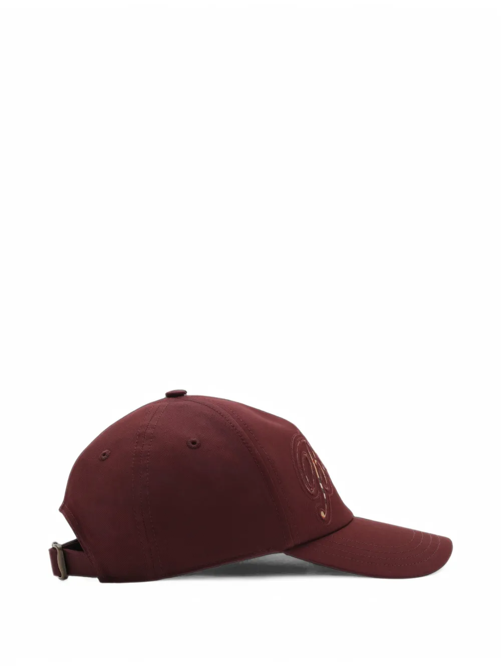 Burberry Check cursive logo gabardine baseball cap Rood