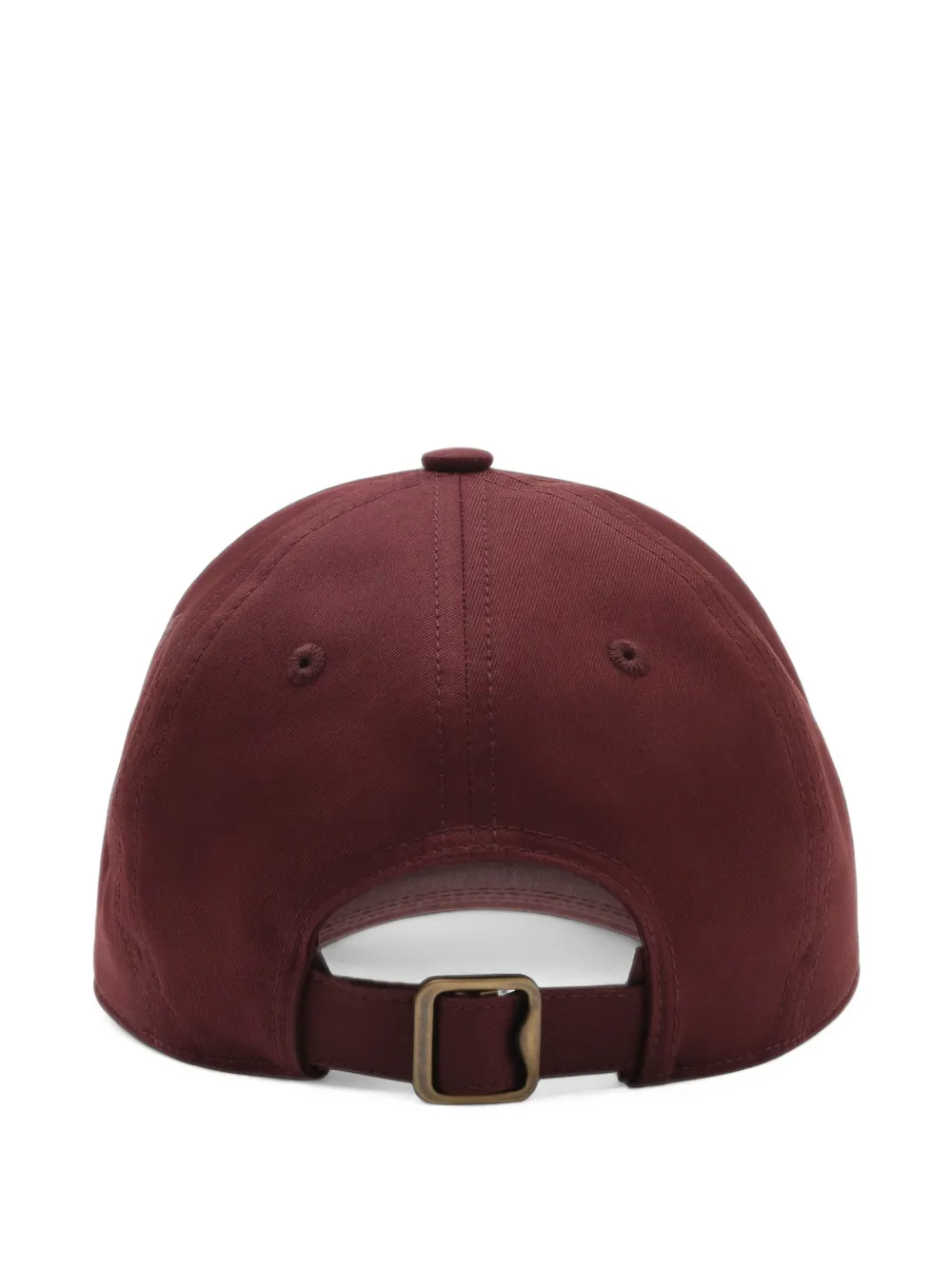 Burberry Check cursive logo gabardine baseball cap Rood