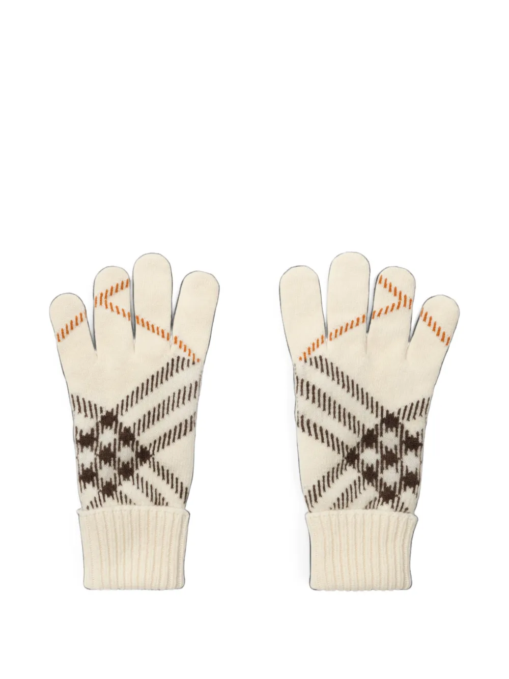 Burberry Check cashmere blend gloves Beige