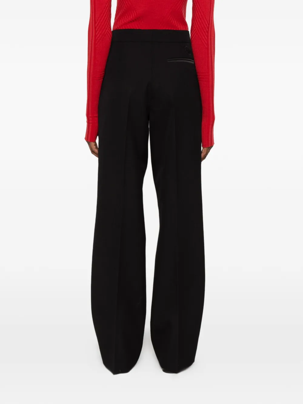 Moncler concealed-fastening flared trousers Zwart