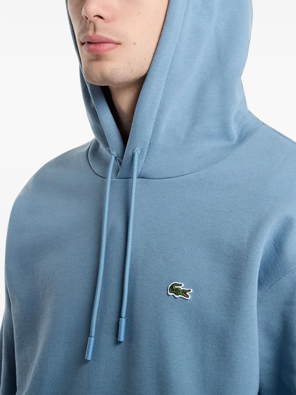 Lacoste fleece hooded sweatshirt Blauw