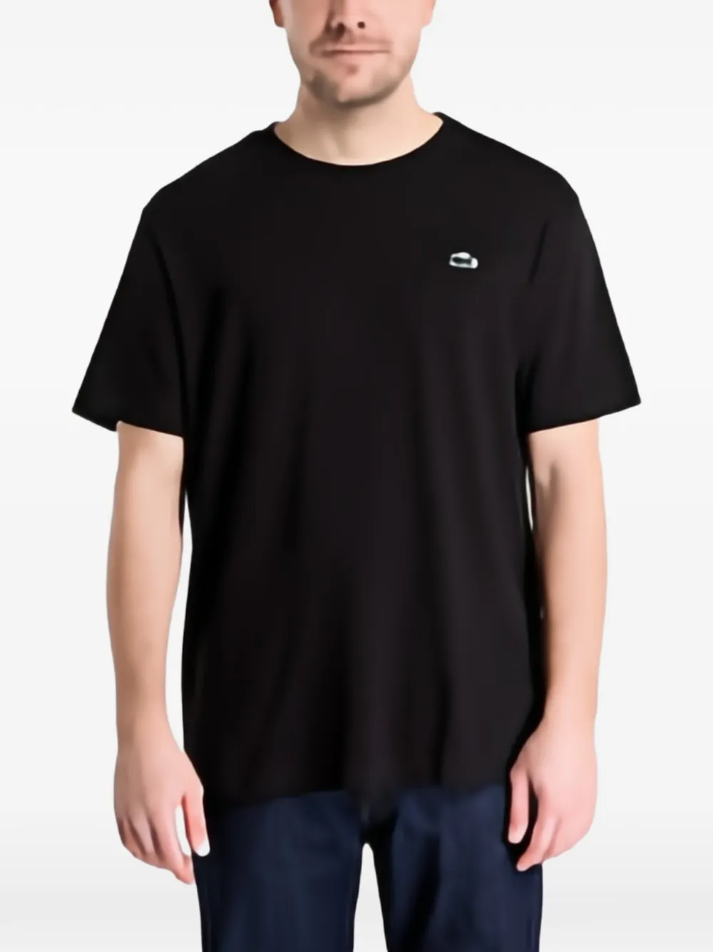 Lacoste sports T-shirt with crocodile graphic and Ultra-Dry technology - Nero