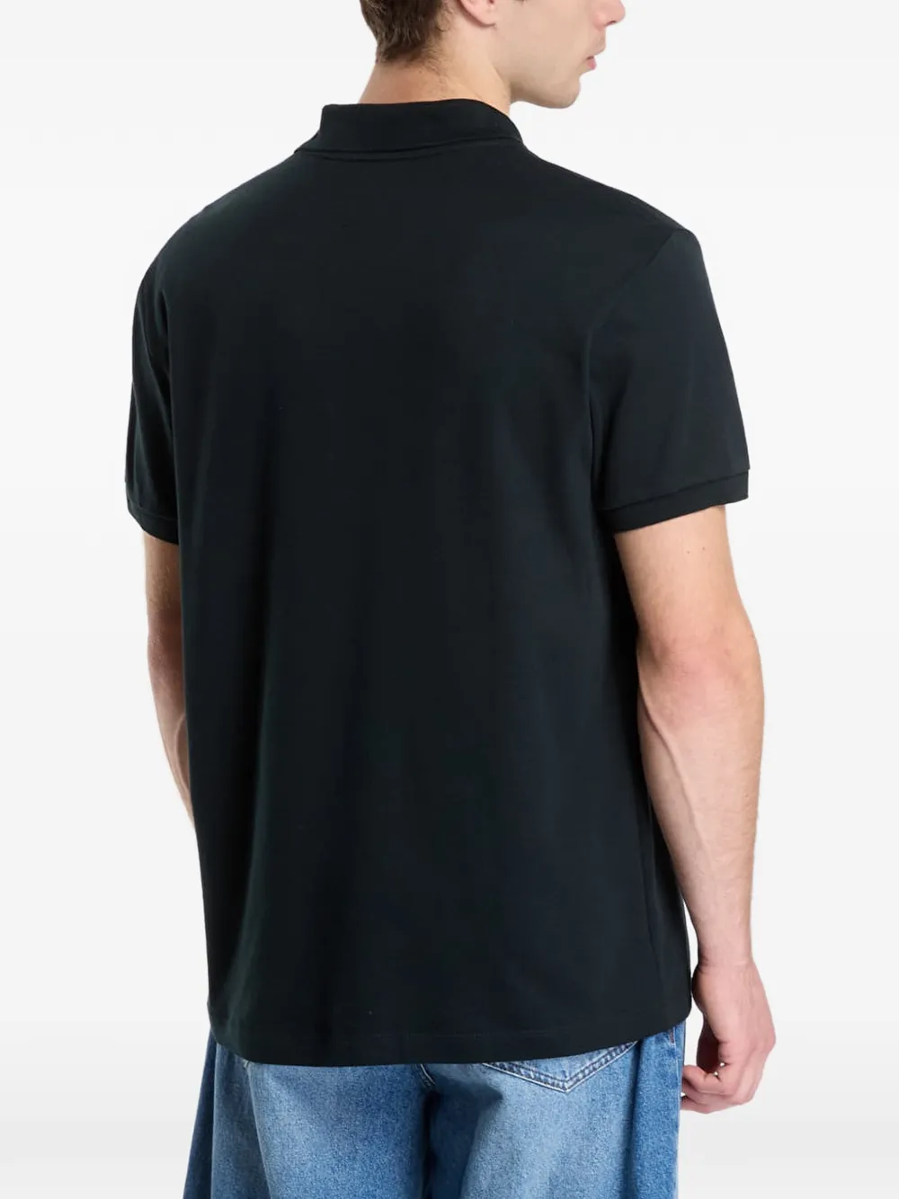 Lacoste logo-patch polo shirt Groen