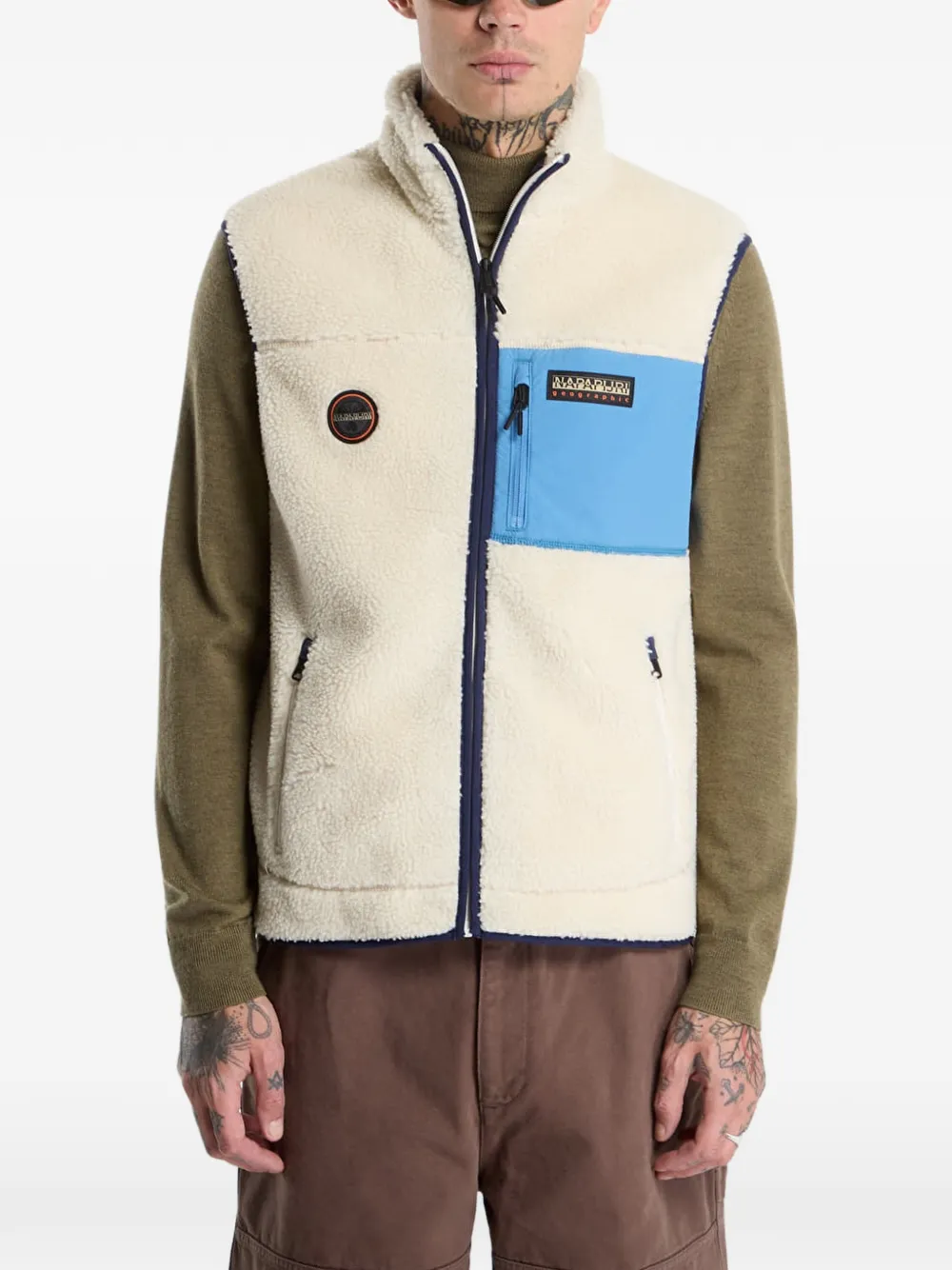 Napapijri Yupik V 2 fleece gilet Wit