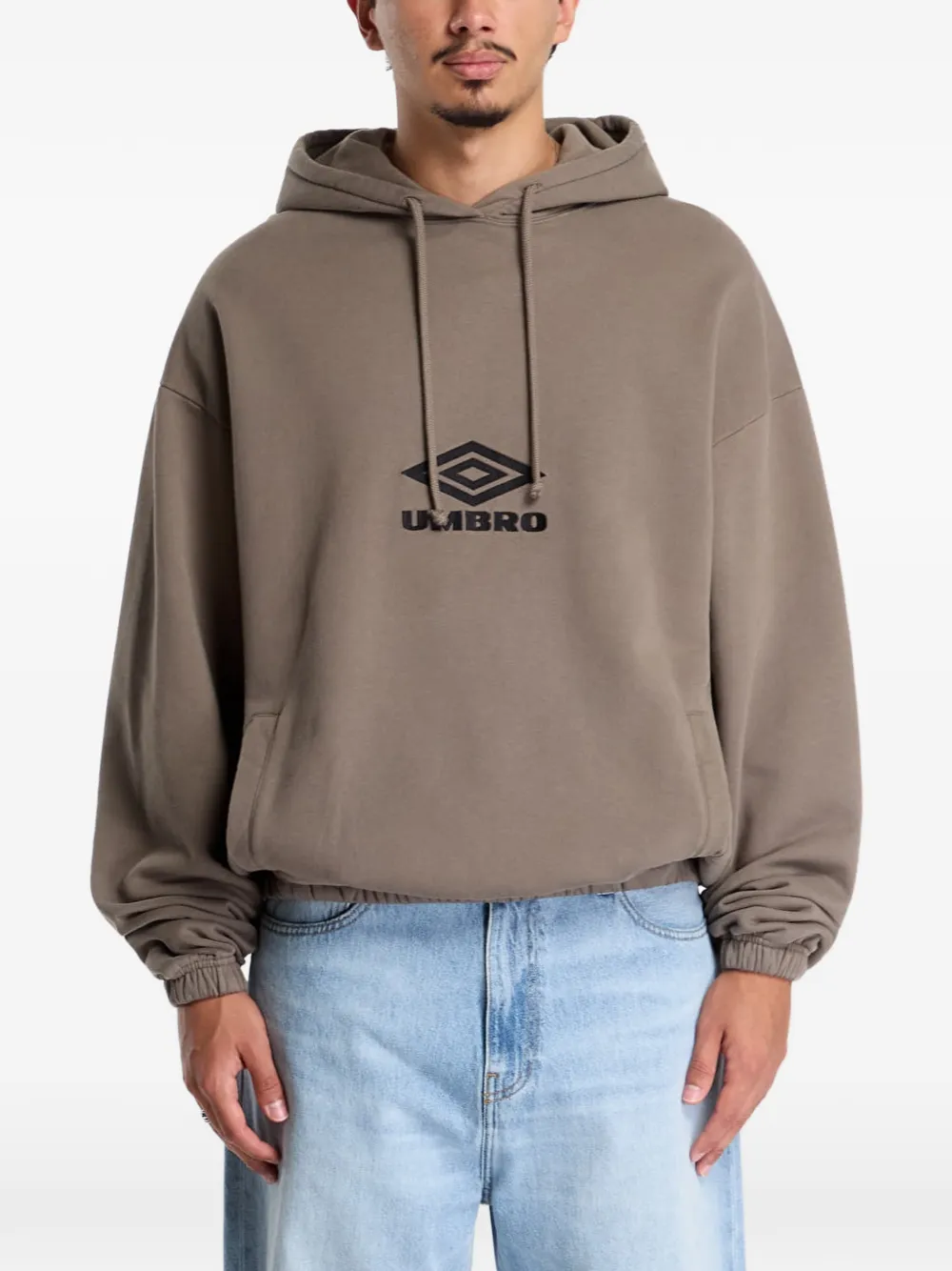UMBRO x Slam Jam OG-logo masked hoodie Grijs