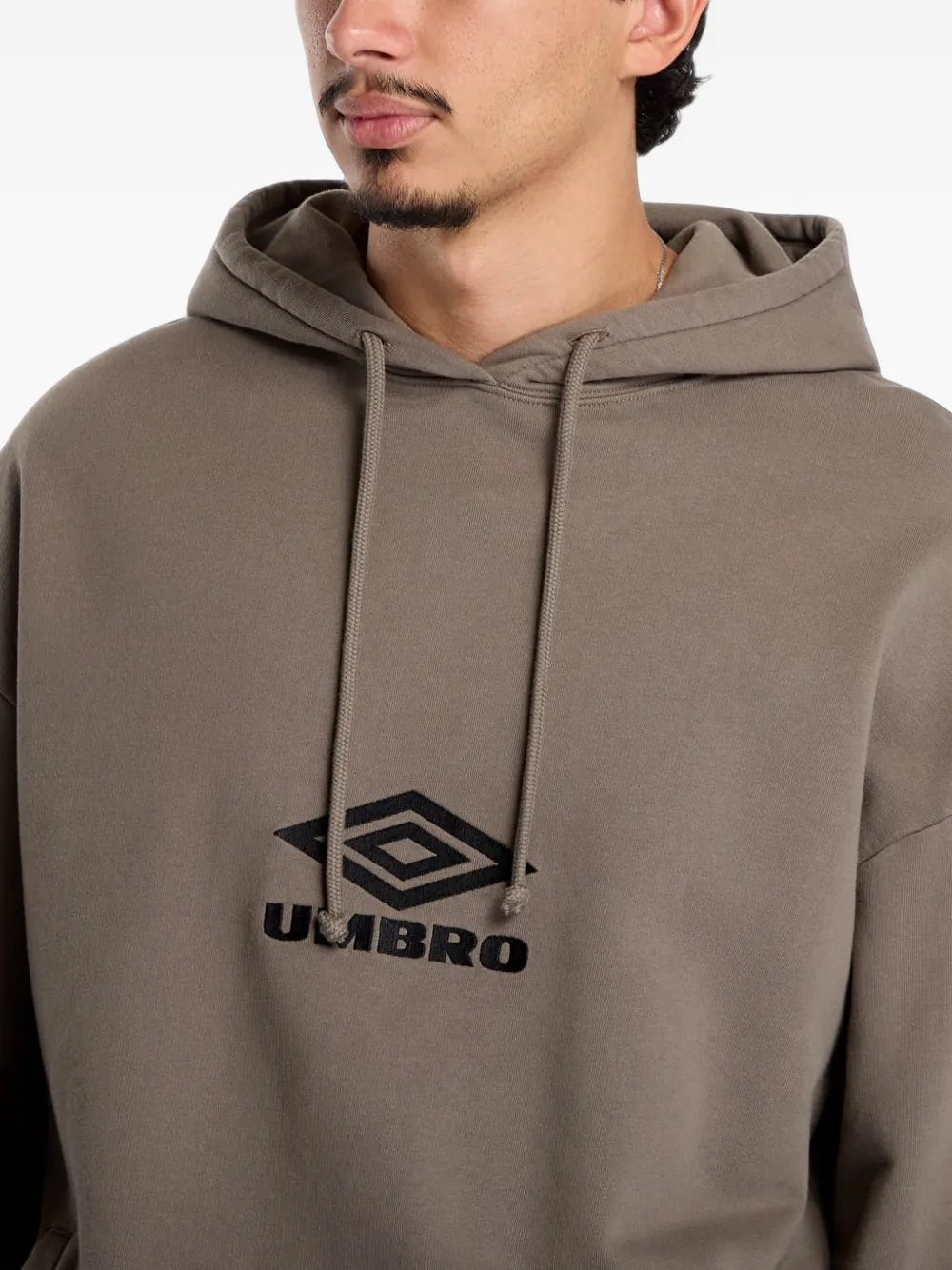 UMBRO x Slam Jam OG-logo masked hoodie Grijs