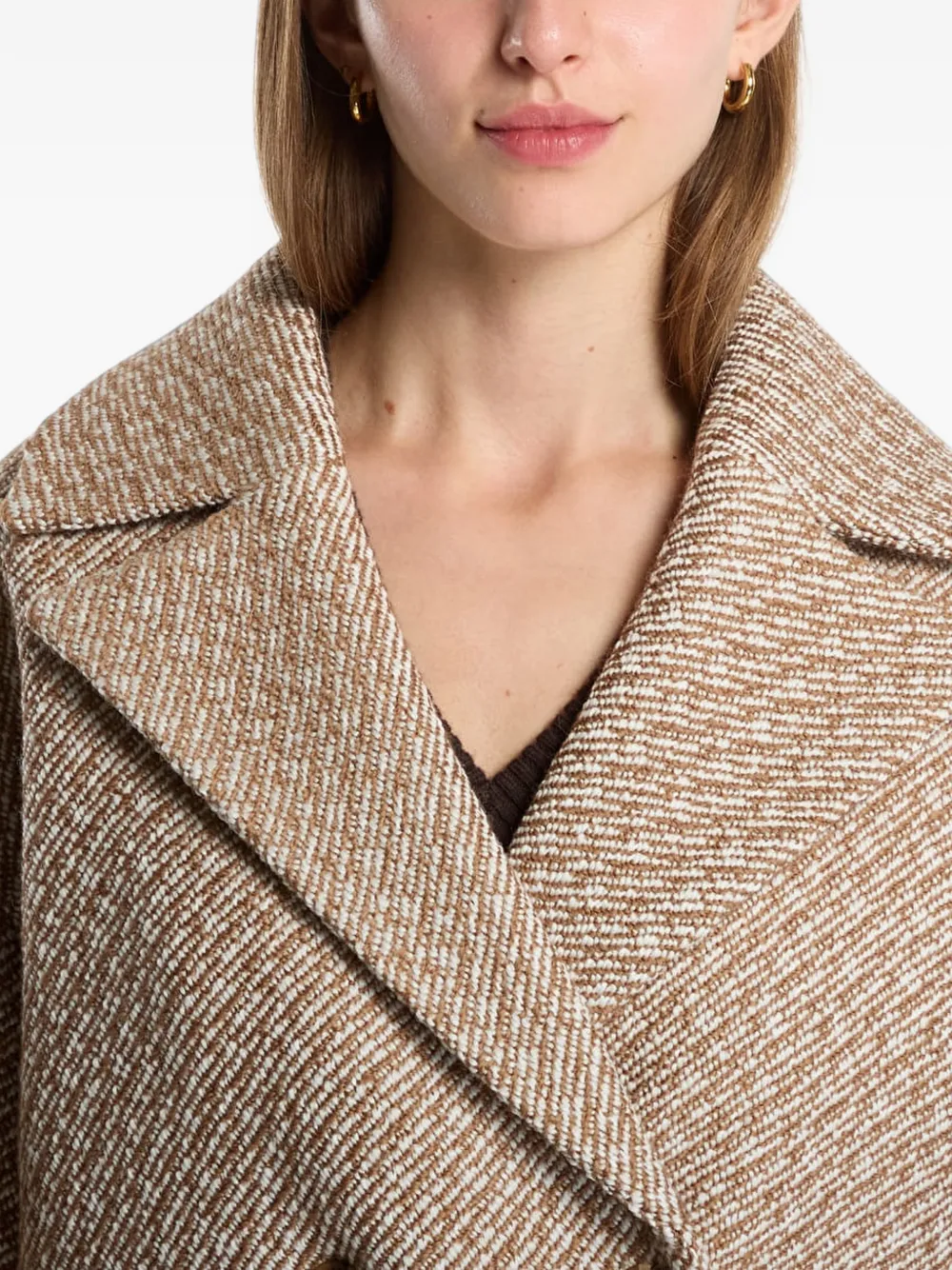 Calvin Klein double-breasted peacoat Beige