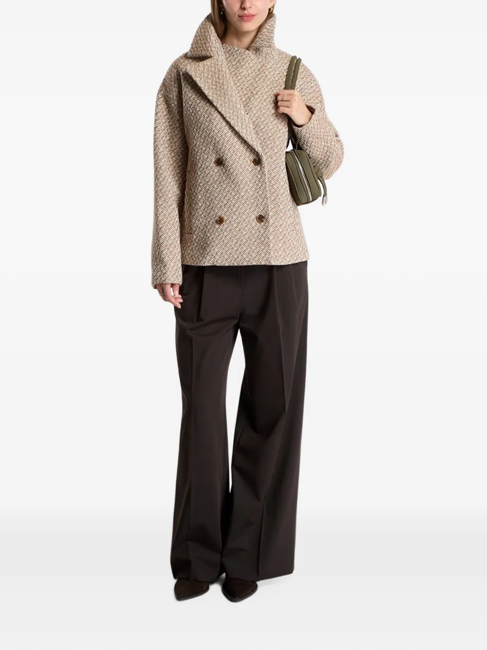 Calvin Klein double-breasted peacoat - Nude