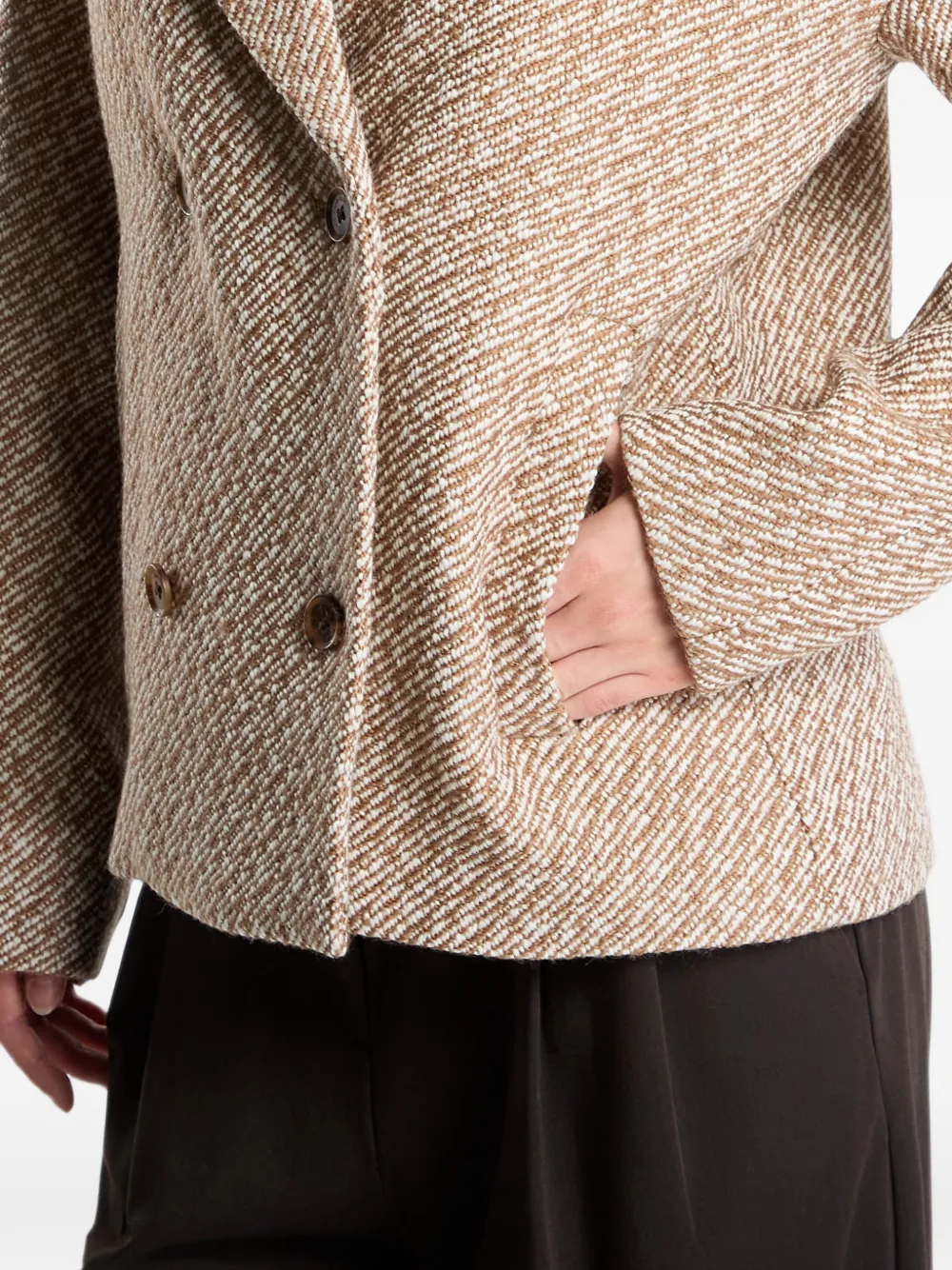 Calvin Klein double-breasted peacoat Beige