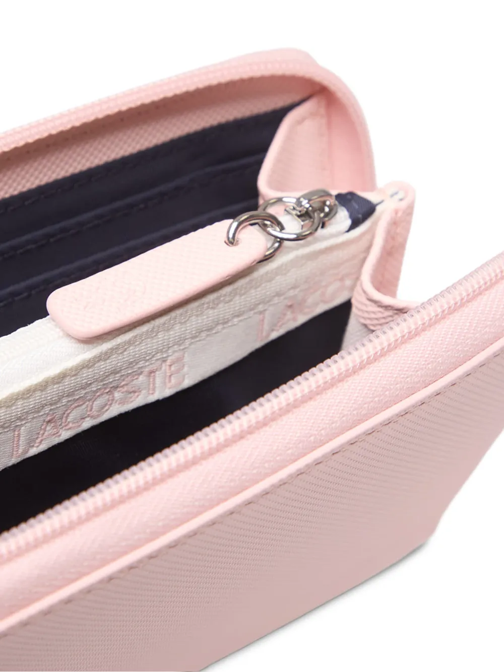 Lacoste large L.12.12 concept wallet with zipper Roze