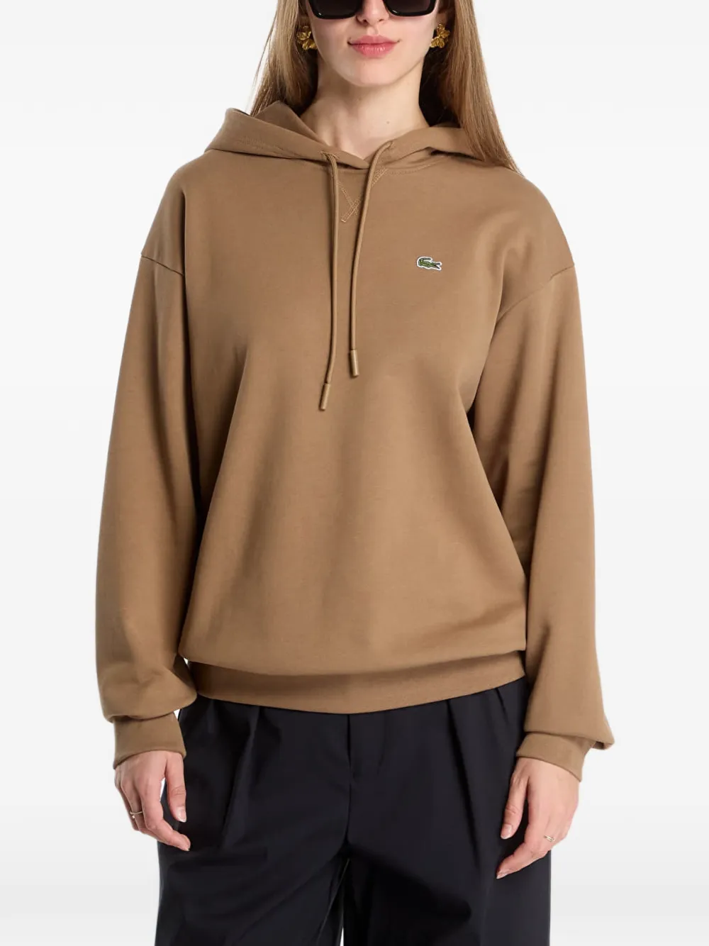 Lacoste Hoodie aus Fleece - Braun