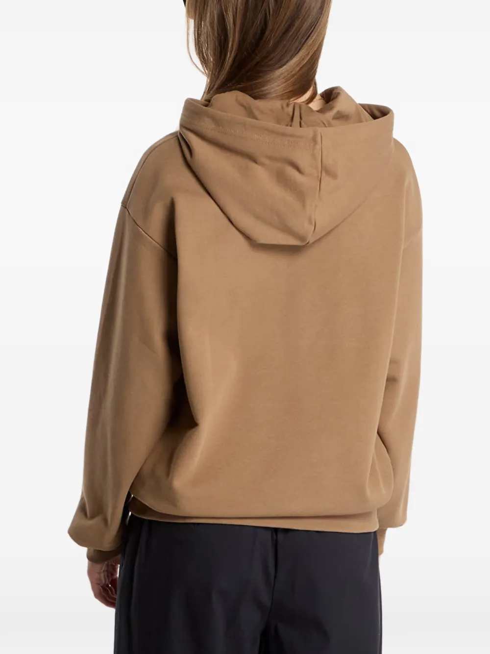 Lacoste oversized fleece hoodie Bruin