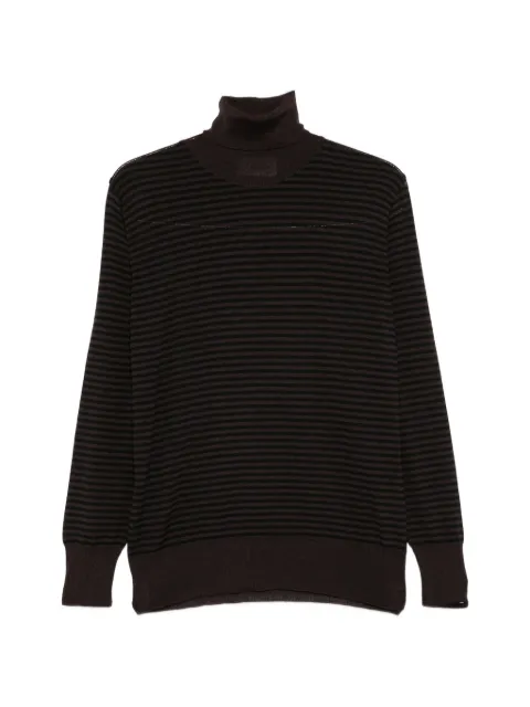 MARSEM horizontal-stripe roll-neck sweater