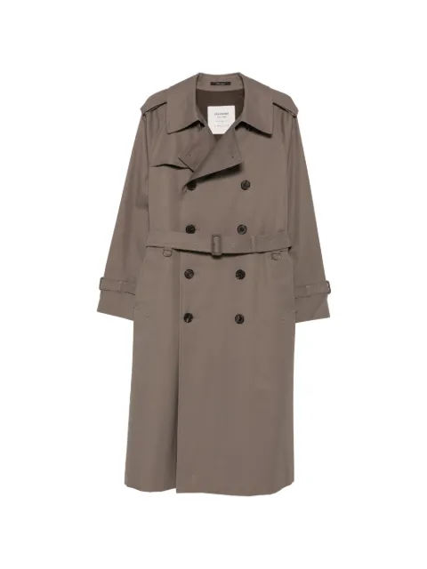 Caruso double-breasted belted trench coat