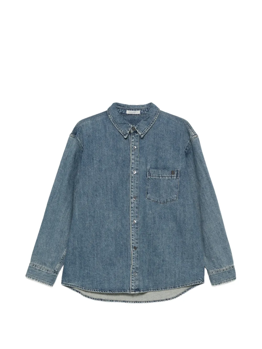 Low Classic faded-effect denim shirt Blauw