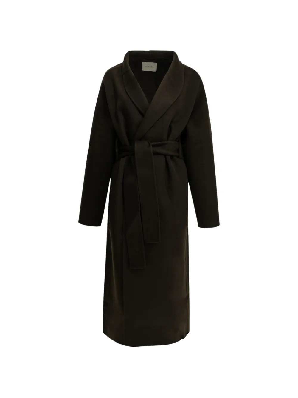 Almada Label Mara belted shawl-lapel coat - Braun