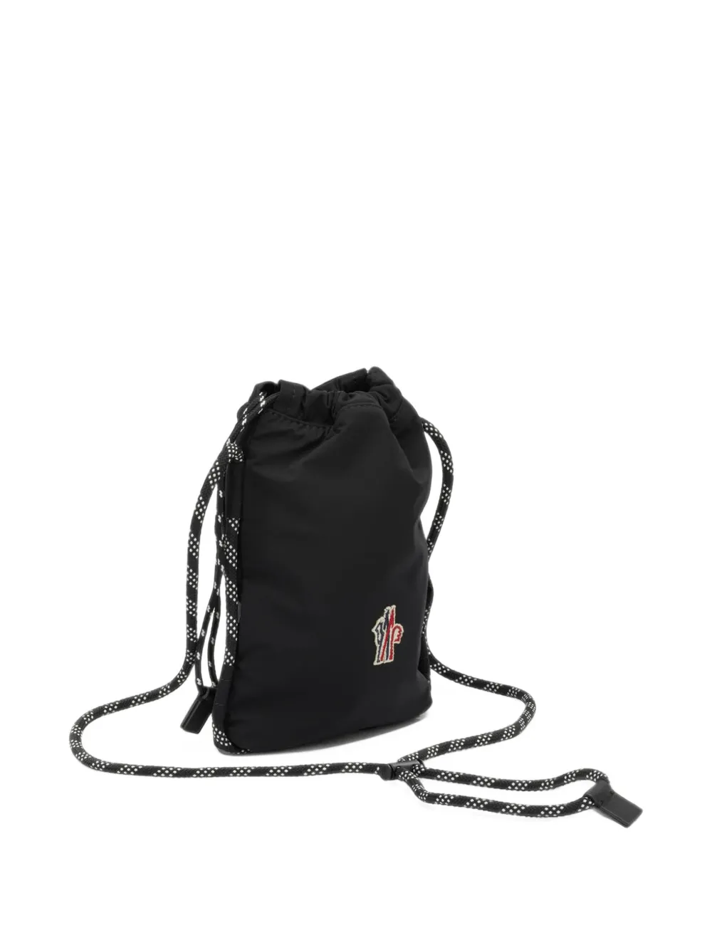 Moncler Grenoble Makaio logo-patch drawstring cross body bag Zwart