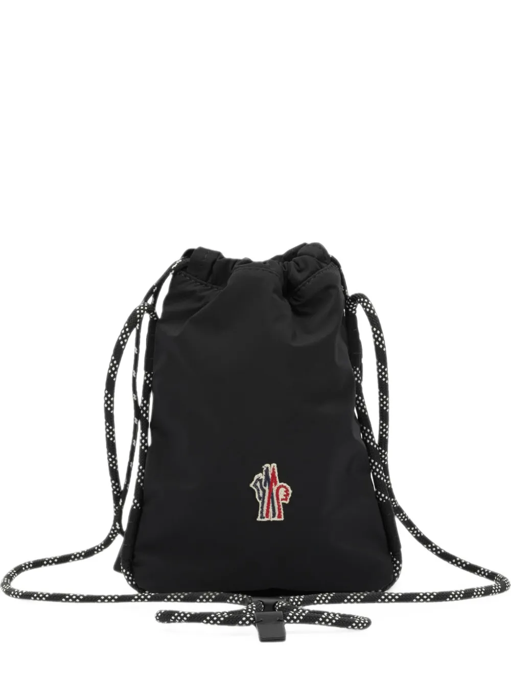 Moncler Grenoble Makaio logo-patch drawstring cross body bag Zwart