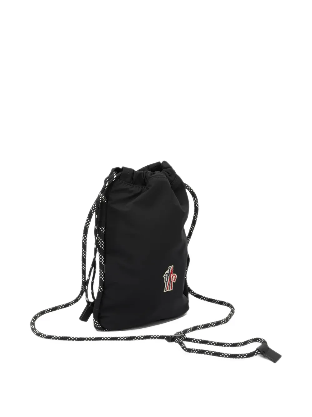 Moncler Grenoble Makaio logo-patch drawstring cross body bag Zwart