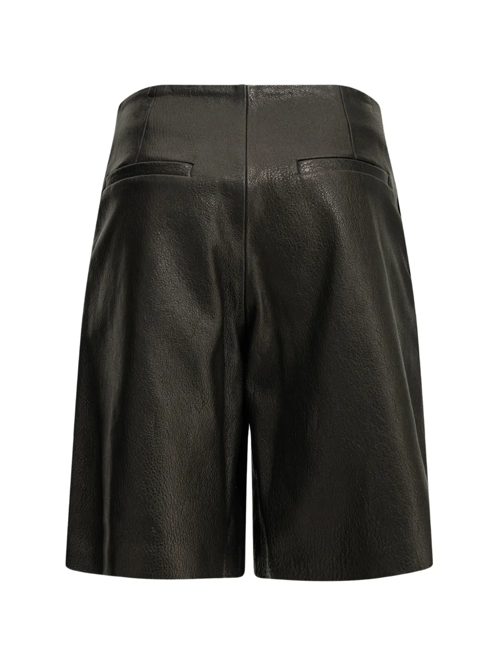 Semper leather shorts Zwart