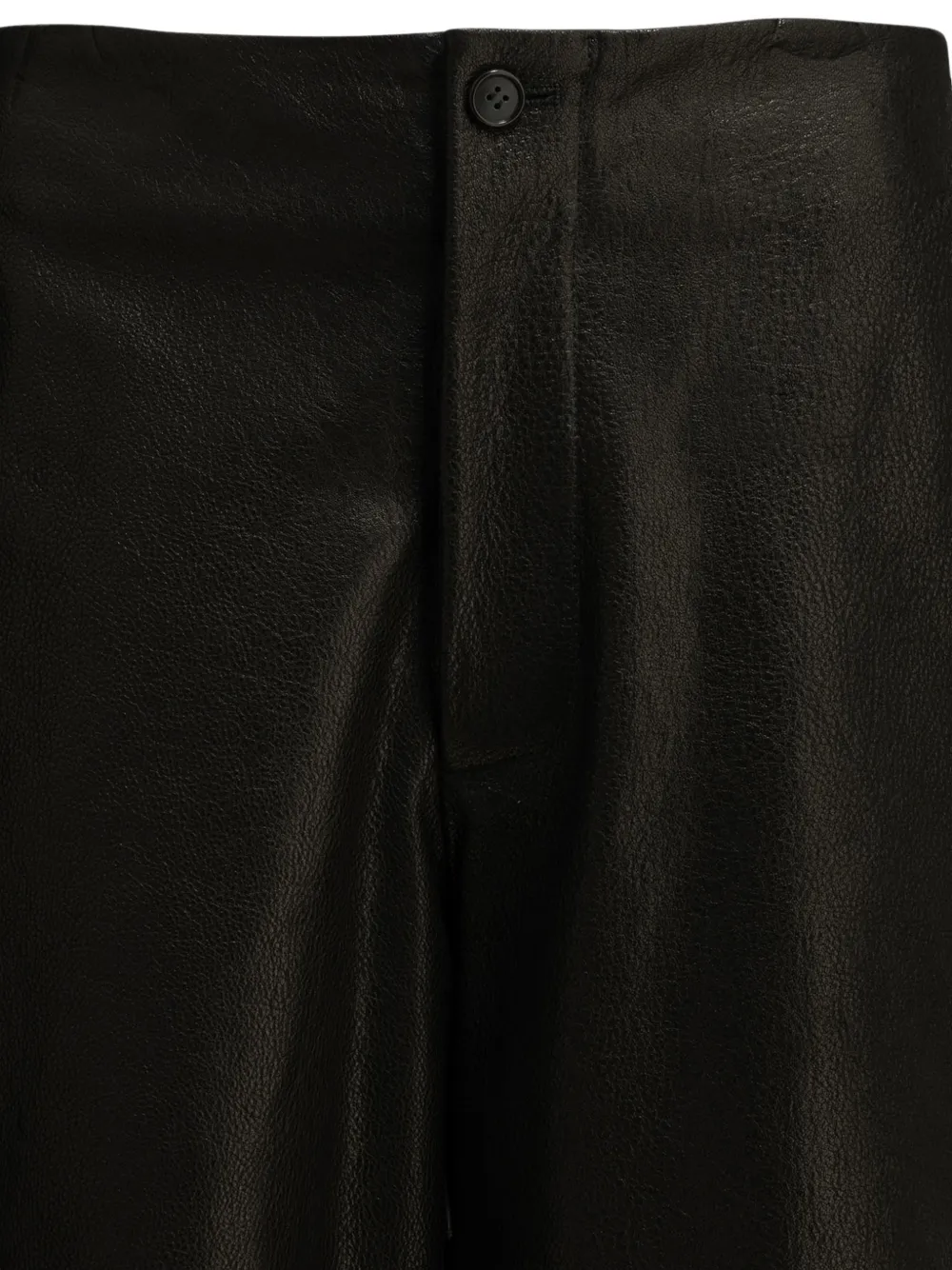 Semper leather shorts Zwart