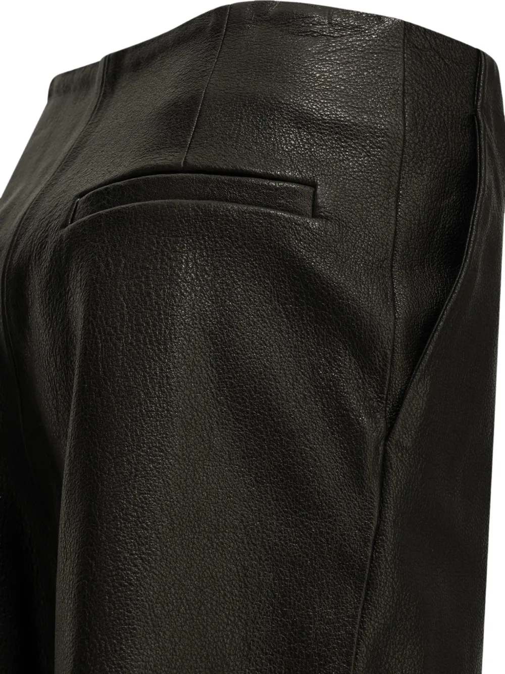 Semper leather shorts Zwart