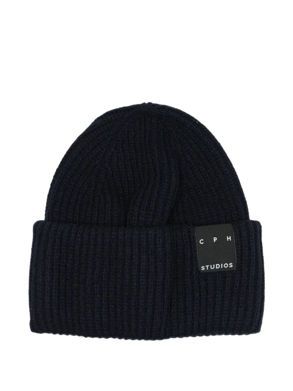 Copenhagen ribbed-knit logo-patch beanie hat - Blu