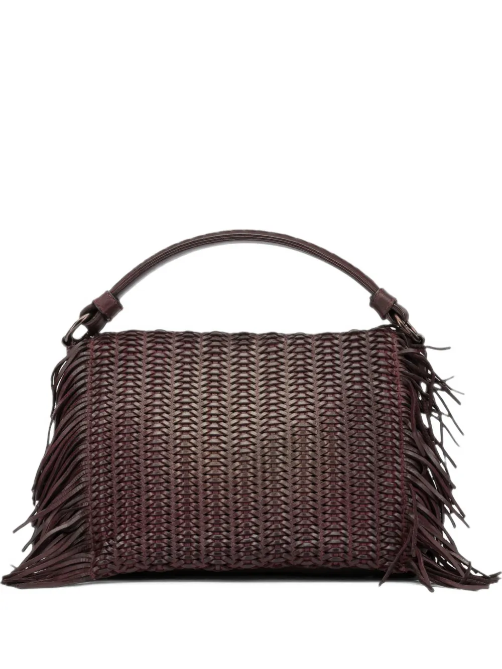 Reptile's House Elettra woven fringe-detail tote bag - Rouge Reptile's House Elettra woven fringe-detail tote bag - Rouge