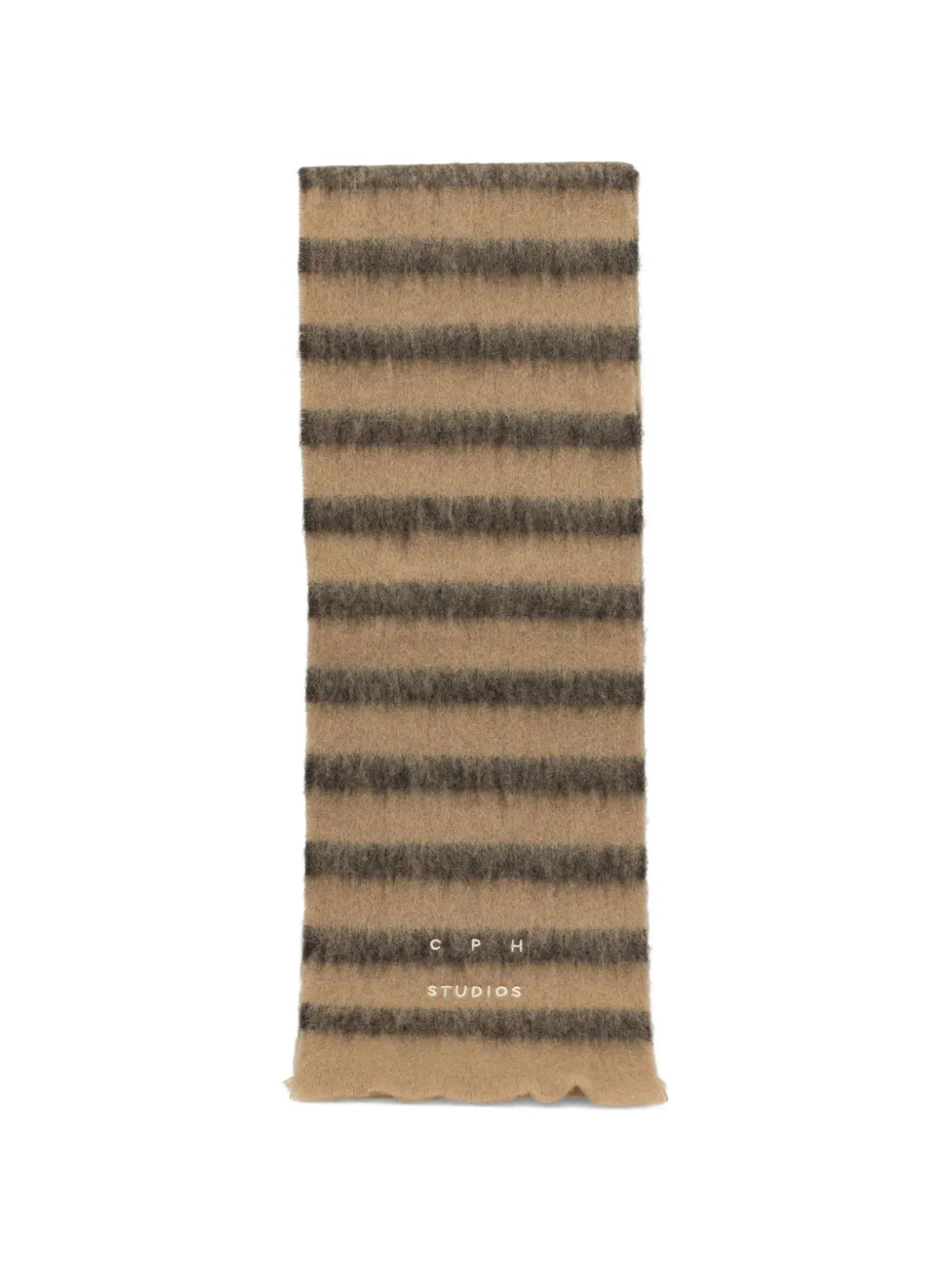 Copenhagen striped scarf - Marrone