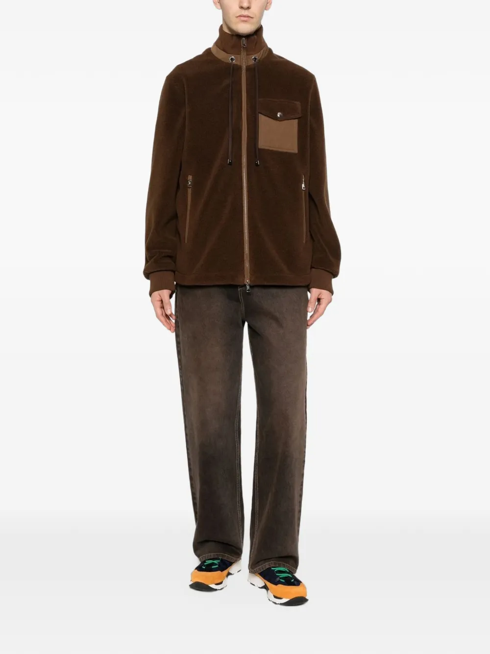 Moncler quilted fleece jacket Bruin