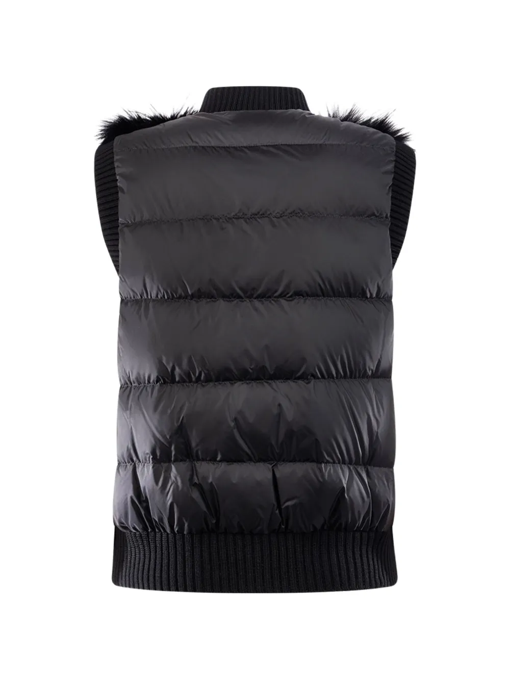 Moncler wool down gilet Zwart