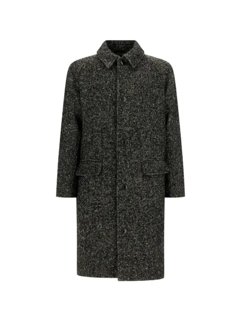 Sebago herringbone-pattern single-breasted coat