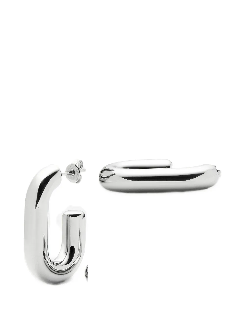 Missoma Medium Chubby oval hoop earrings - Argento