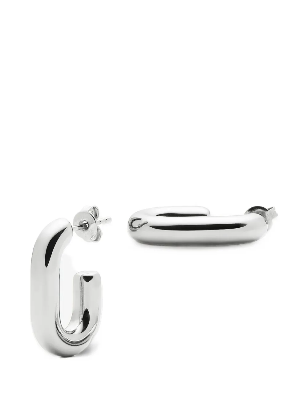 Missoma chubby oval hoop earrings - Argento