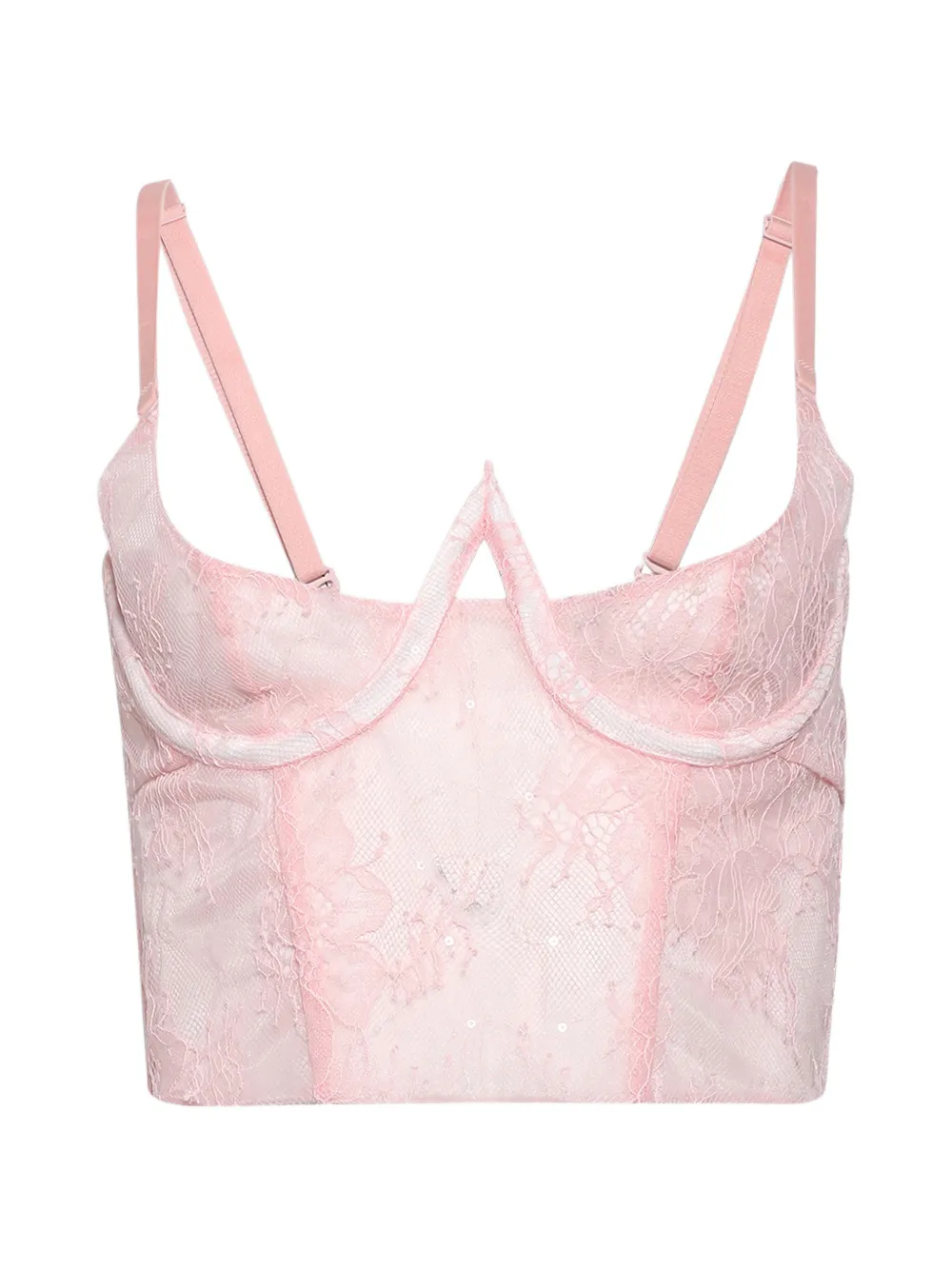 Natasha Zinko lace-panelled corset top Roze