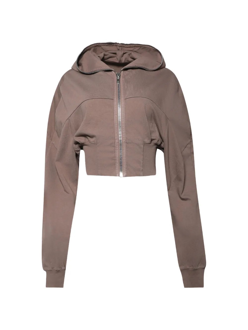 Rick Owens DRKSHDW Collage Gimp cropped hoodie - Brown