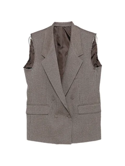 MARSEM check double-breasted gilet