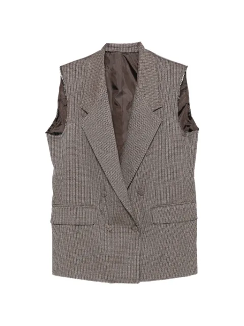 MARSEM check double-breasted gilet