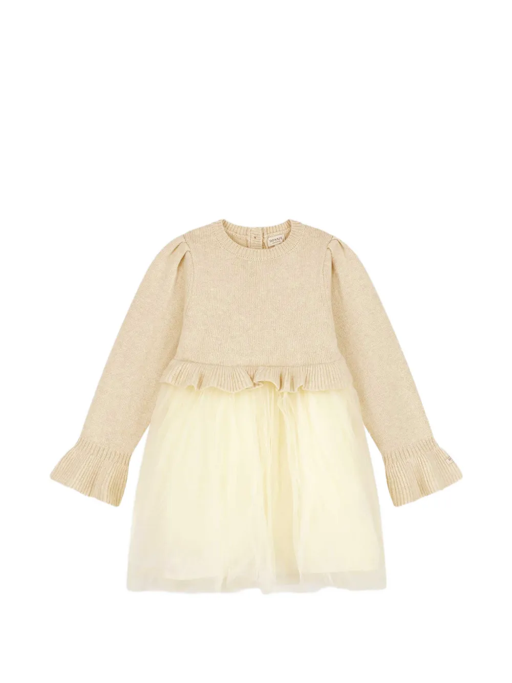 Donsje Paulien ruffled tulle-skirt mini dress - Nude