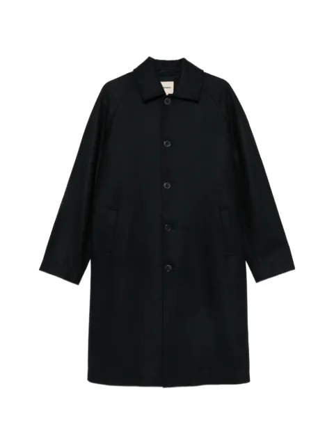 noyoco single-breasted raglan-sleeve coat
