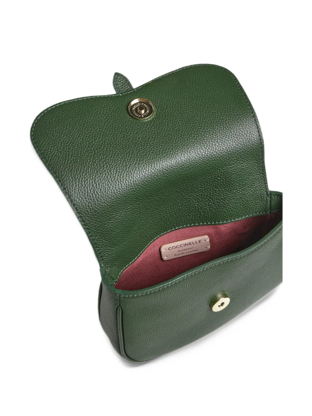 Coccinelle Mini-schoudertas met textuur Groen